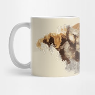 Elephant on Painted Background | African Wildlife Mug